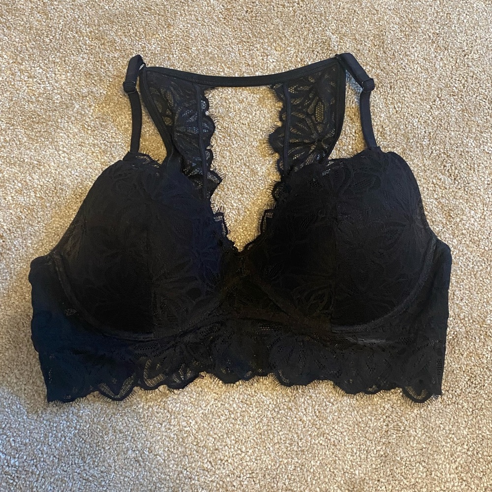 PINK Black Bralette